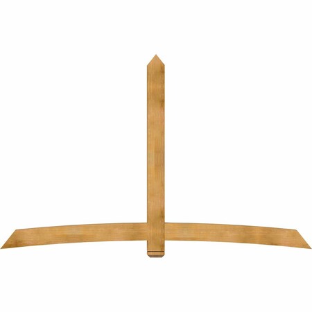 Ekena Millwork Bellingham Rough Sawn Timber Gable Bracket, Western Red Cedar, 108"W x 68"H x 4"D x 6"F, 15/12 Pitch GBW108X68X0406BEL00RWR